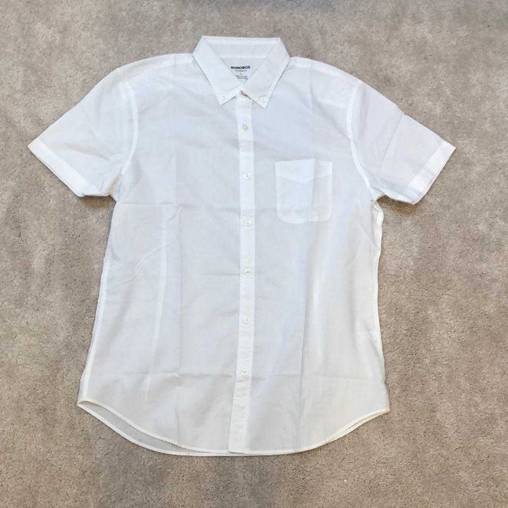 Bonobos Men’s White Short Sleeve Button Down